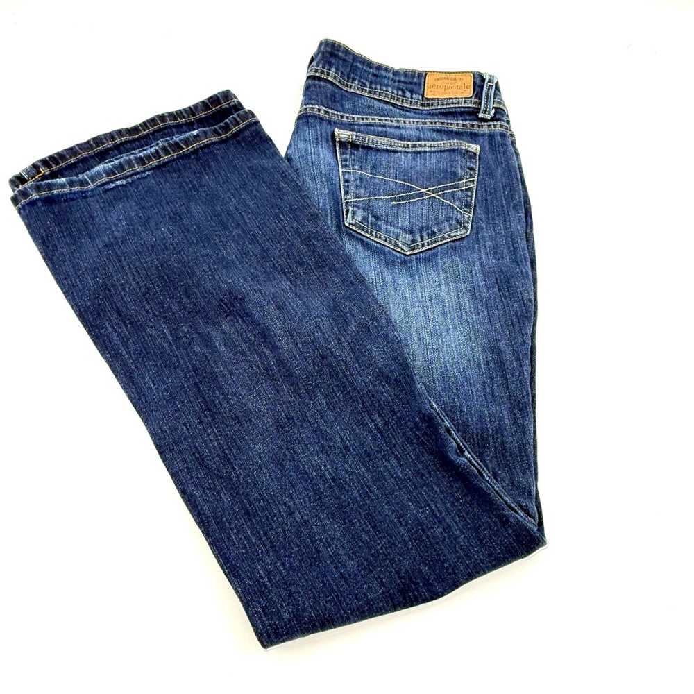 Aeropostale Hailey Flare Denim Blue Jeans Size 11/12 Regular (CWJ0002)